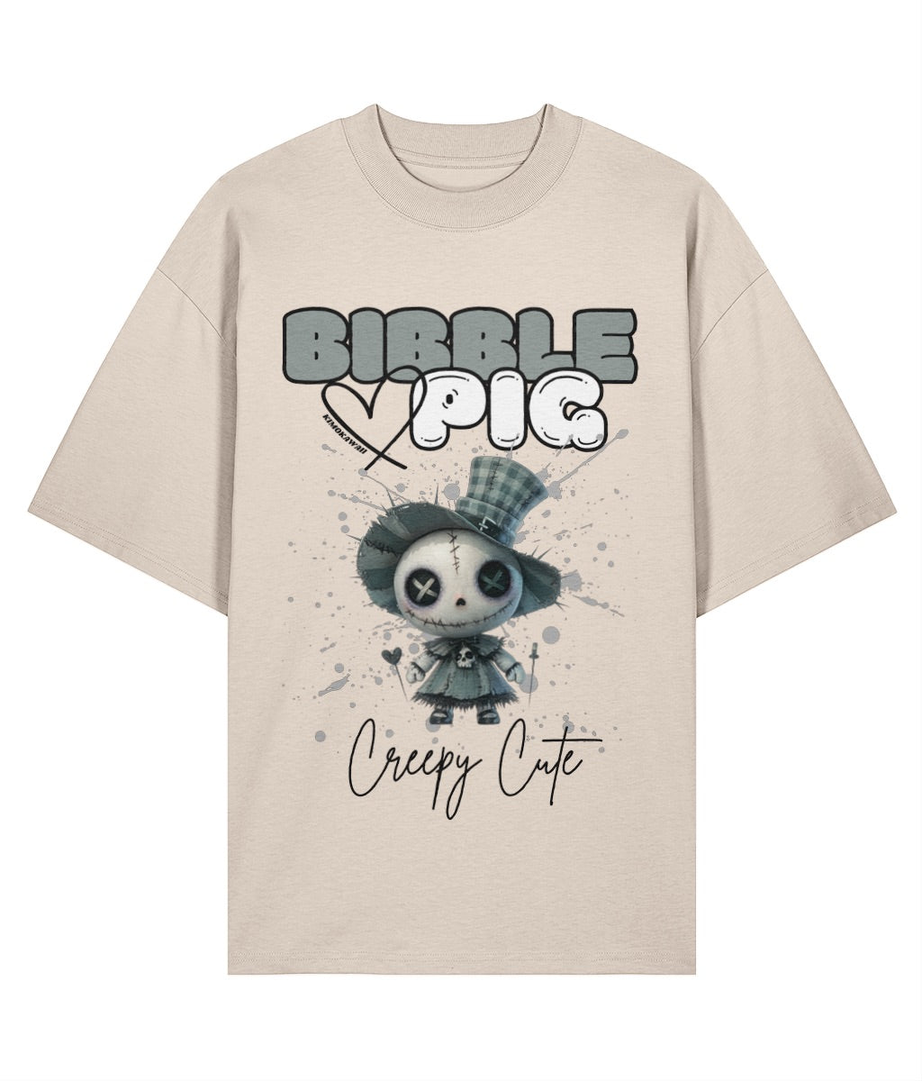 Creepy Cute Oversized Organic T-Shirt | Phantom Snow