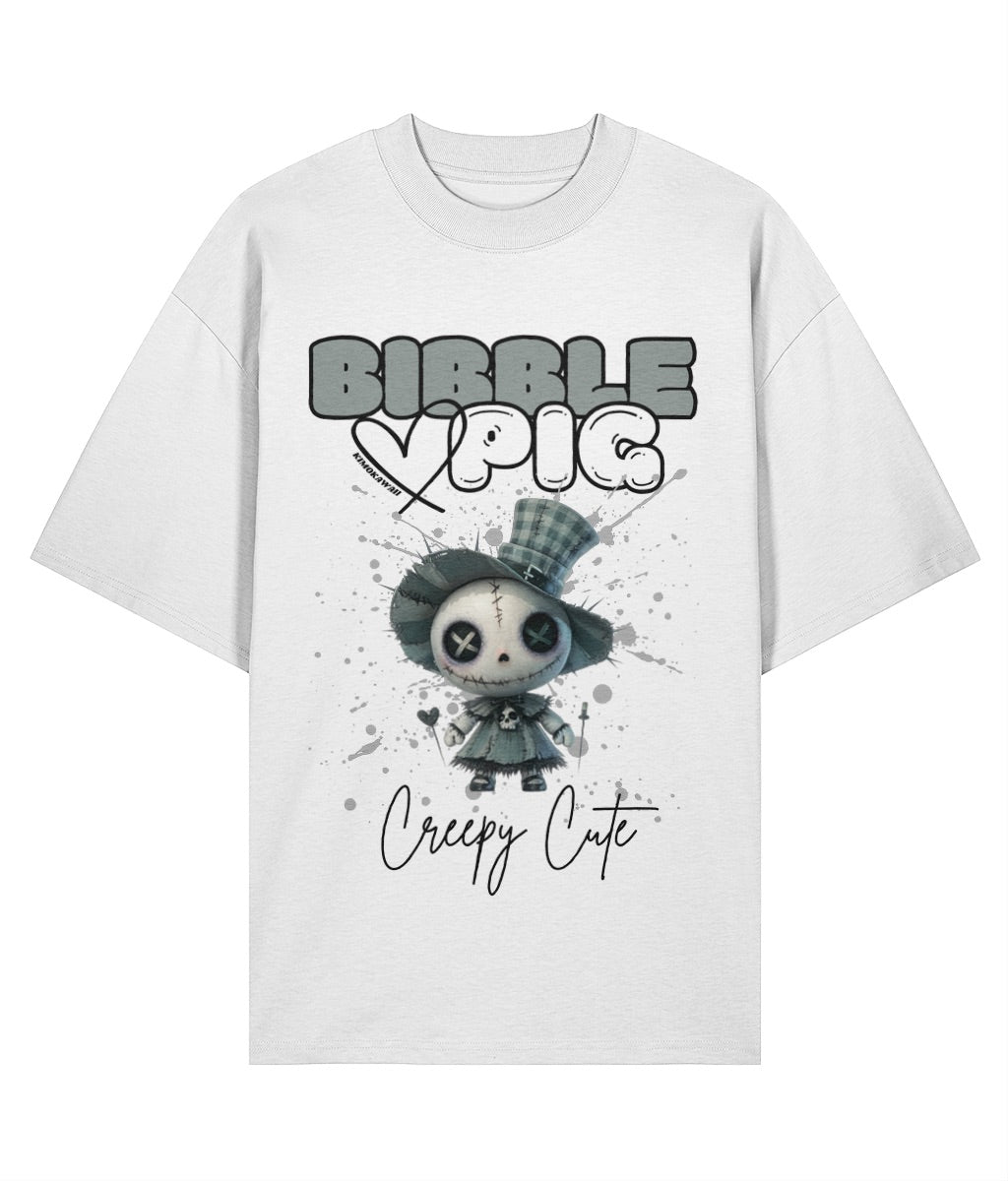 Creepy Cute Oversized Organic T-Shirt | Phantom Snow