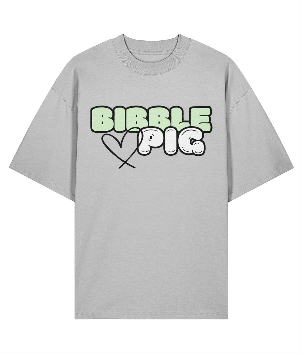 Oversized Streetwear T Shirt Bold Logo | Pastel Green